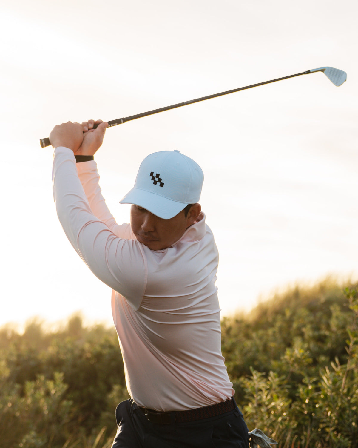Long Sleeve Performance Polo – Blush Pink | Lion Collection