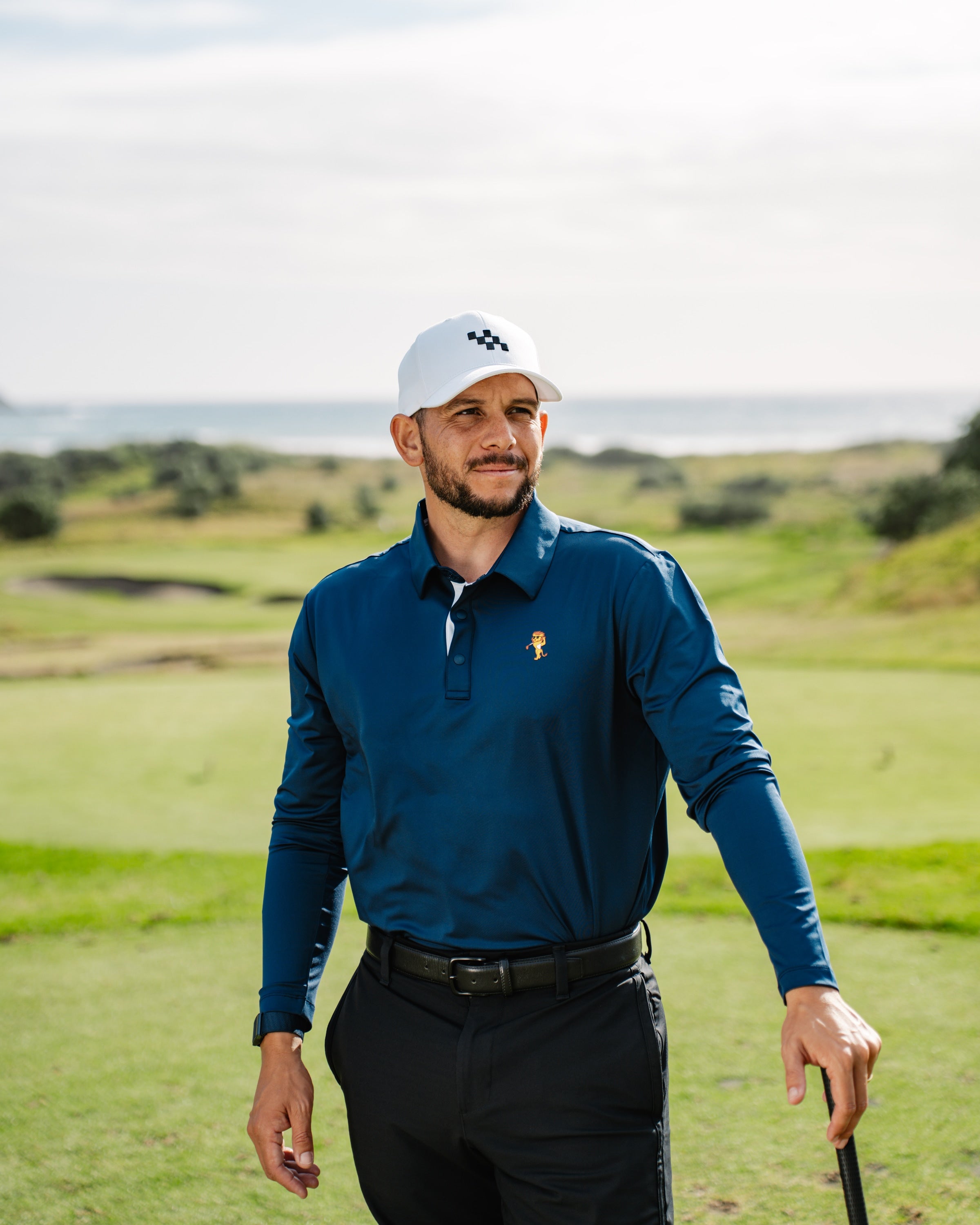 Long Sleeve Performance Polo – Imperial Blue | Lion Collection