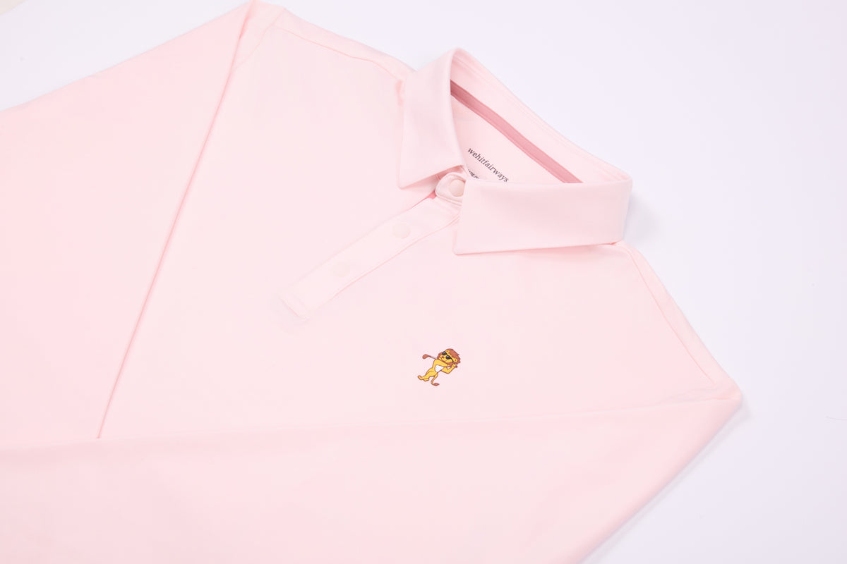 Long Sleeve Performance Polo – Blush Pink | Lion Collection