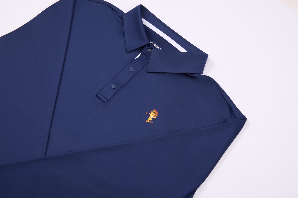 Long Sleeve Performance Polo – Imperial Blue | Lion Collection