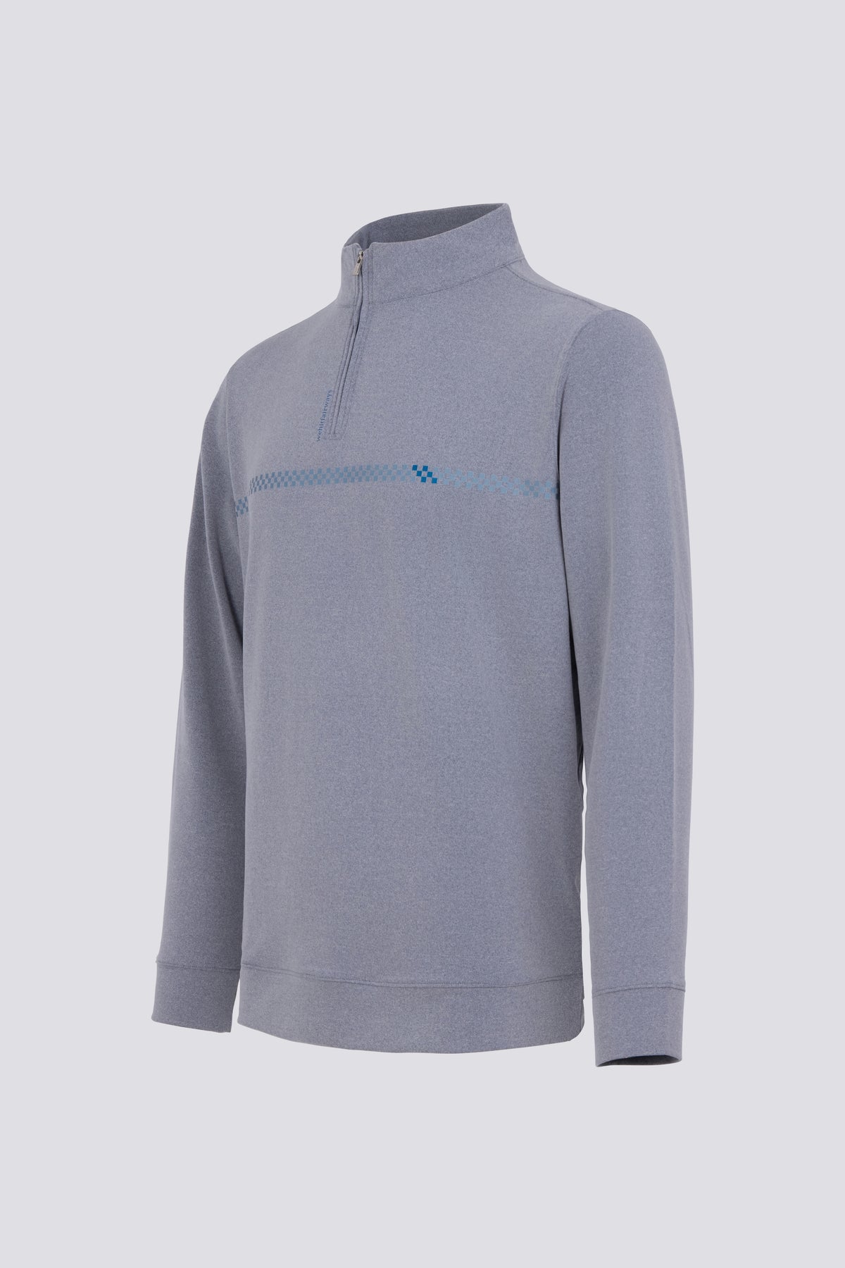 CHECKERED Q ZIP - GREY BLUE