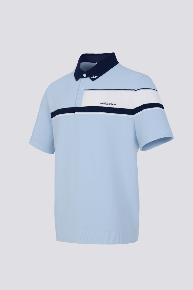 Polo SS (Design 2) — Sky Blue