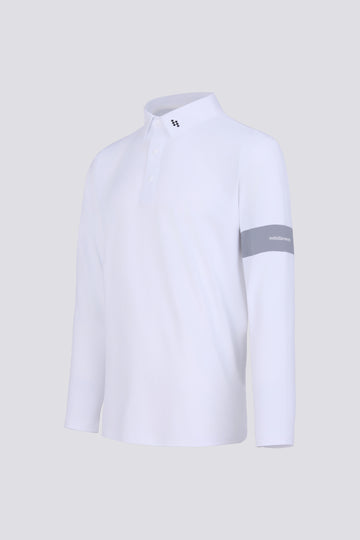 THE ASIAN LONG SLEEVE POLO - TOUR WHITE