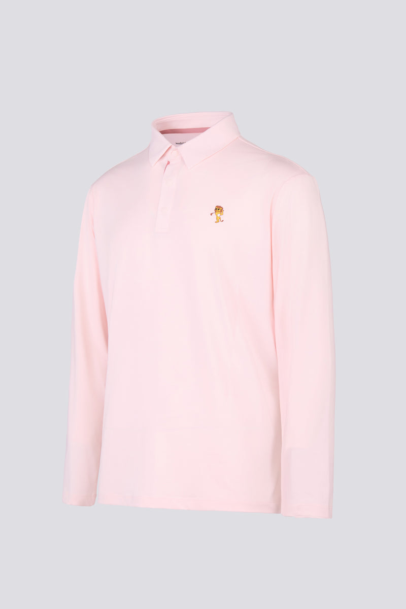 Long Sleeve Performance Polo – Blush Pink | Lion Collection