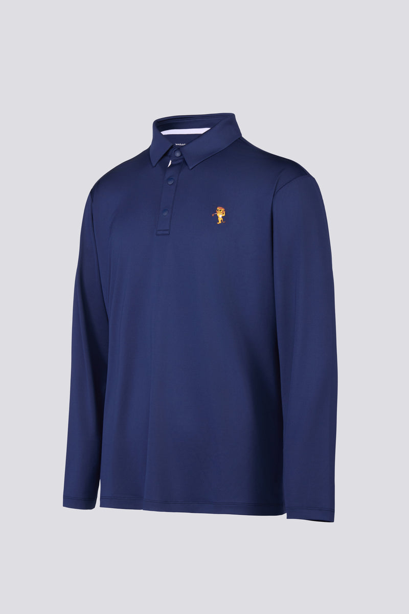 Long Sleeve Performance Polo – Imperial Blue | Lion Collection