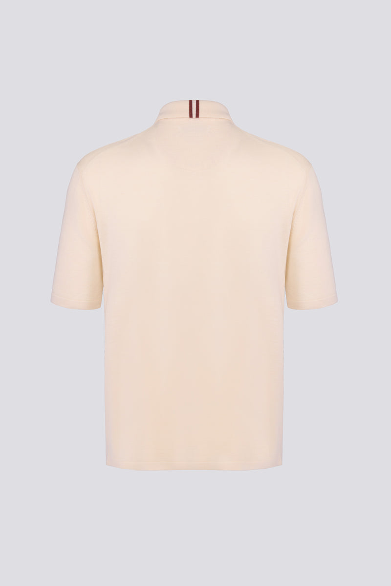 Performance Knit Polo – Ivory | Lion Collection