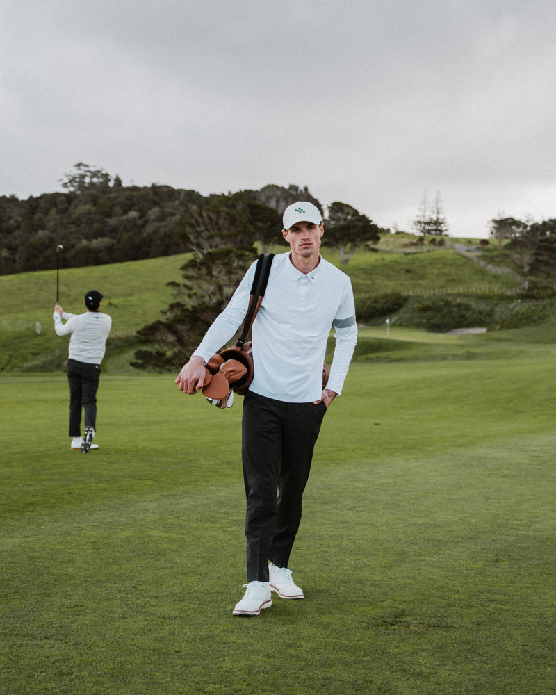 THE ASIAN LONG SLEEVE POLO - TOUR WHITE