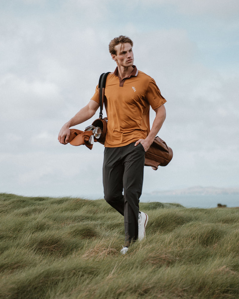 TOUR V NECK POLO - MUSTARD