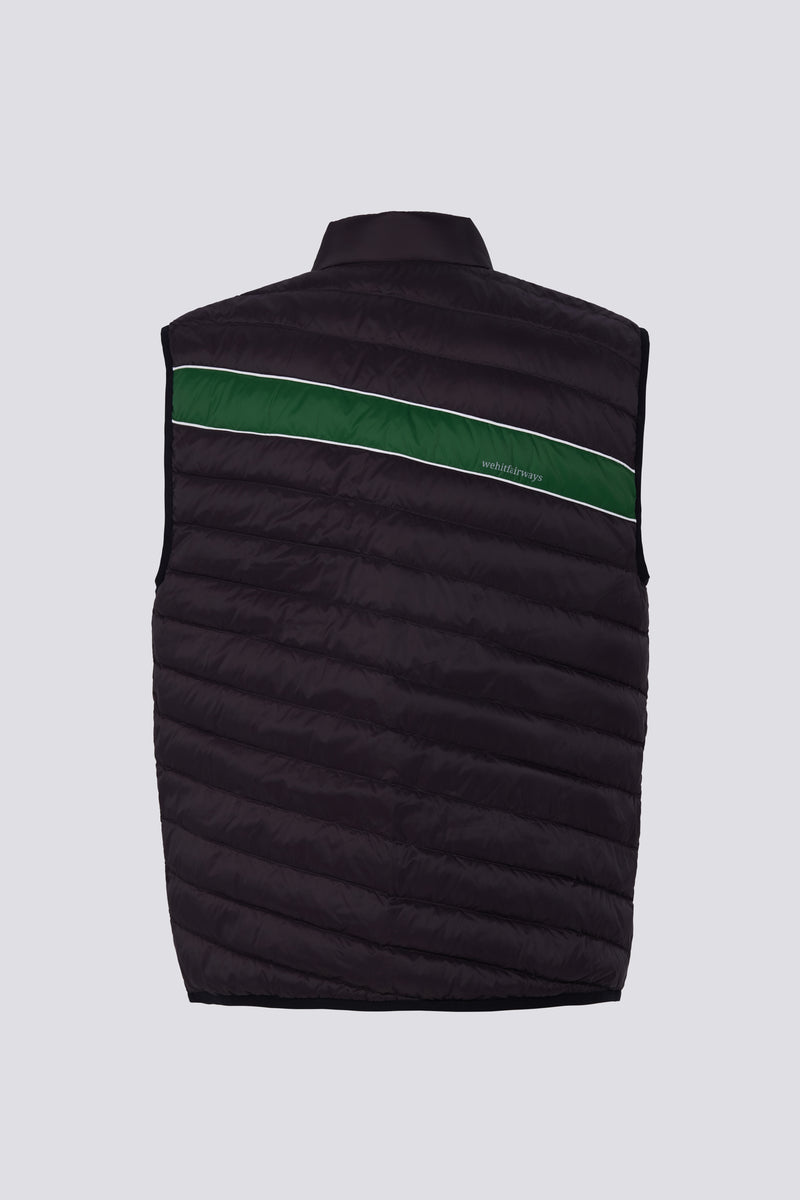 FAIRWAY STRIPE VEST - SHADOW BLACK