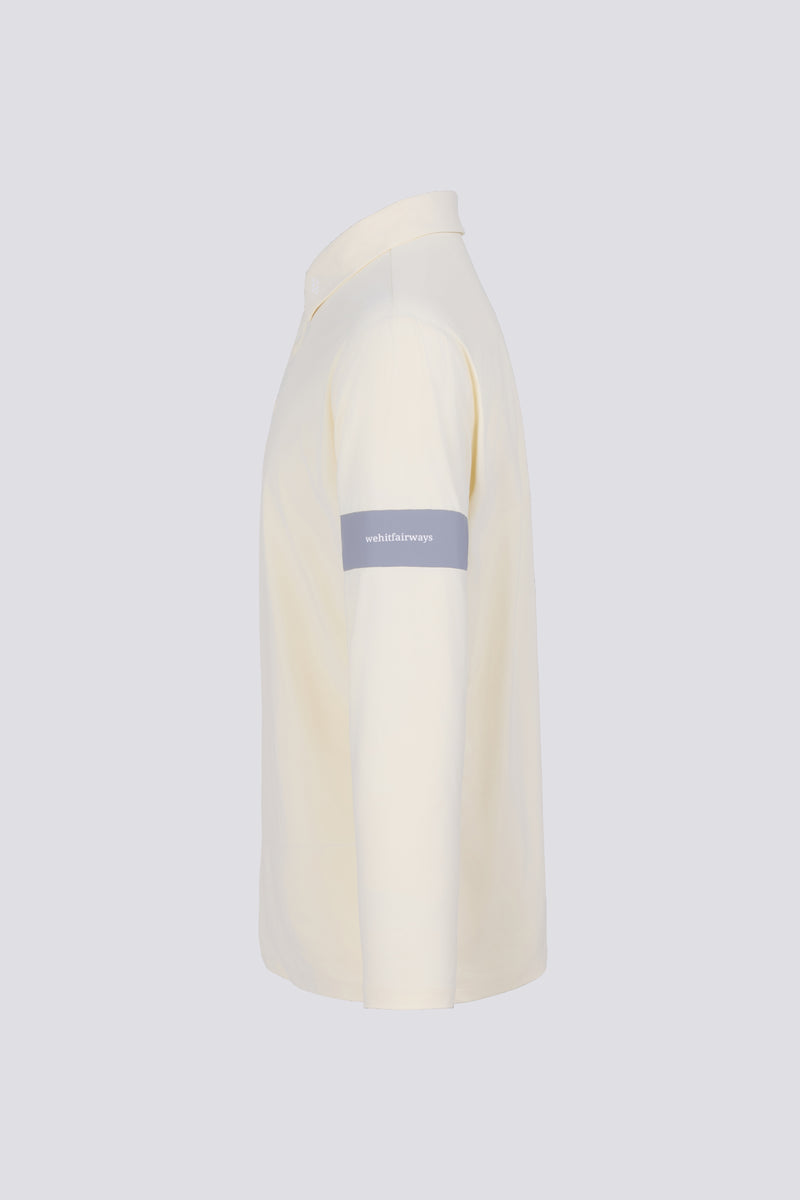 THE ASIAN LONG SLEEVE POLO - CREME