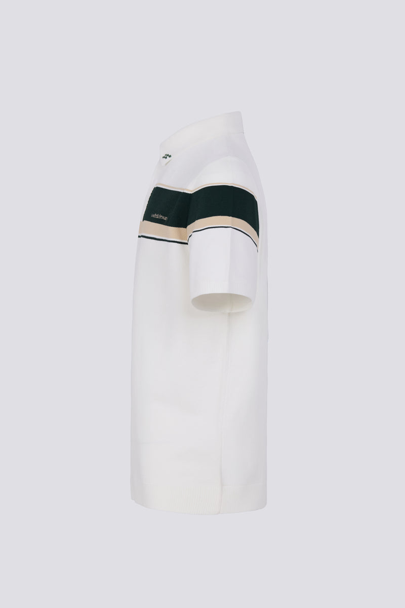 MEDALIST KNIT POLO - HERITAGE WHITE