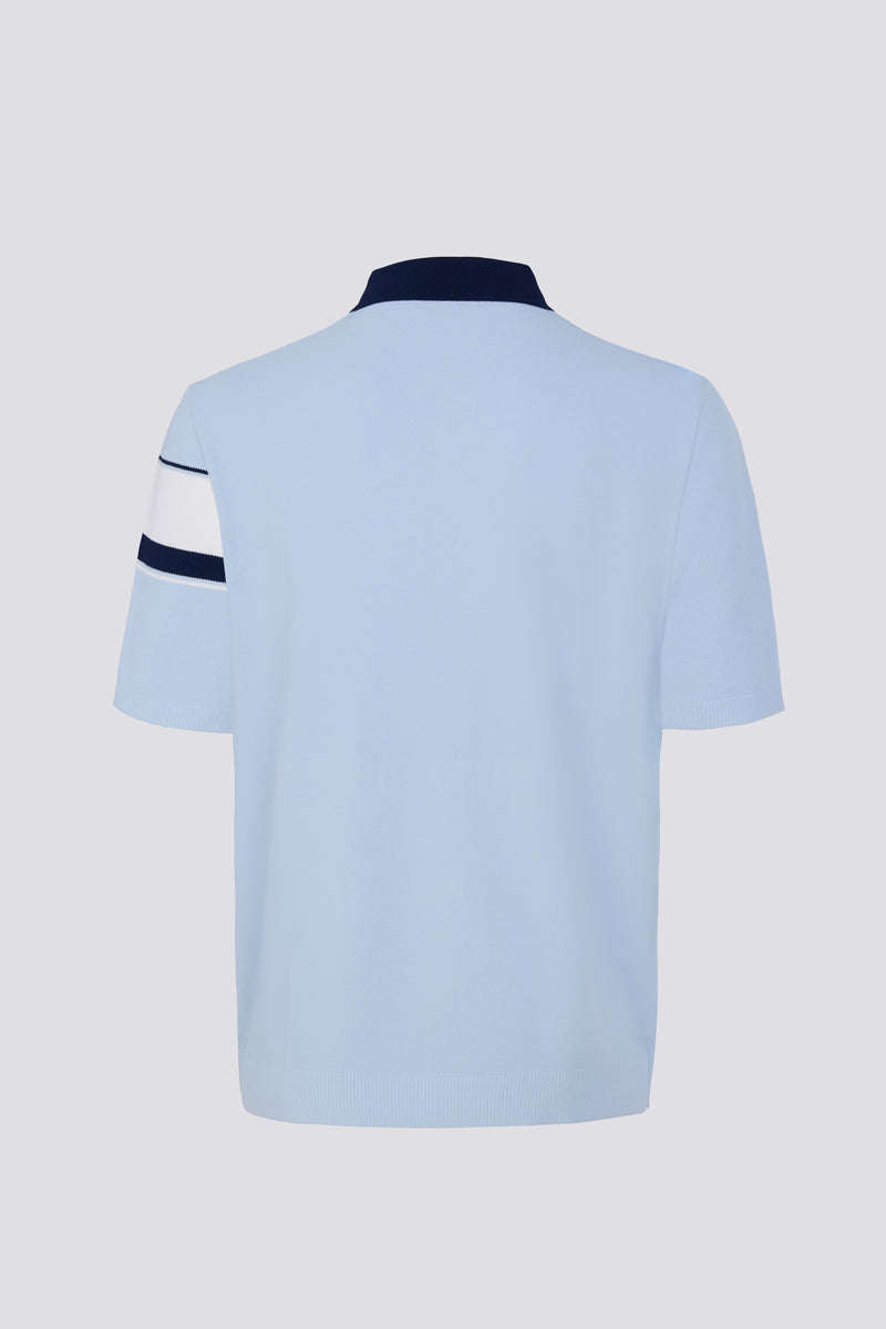 MEDALIST KNIT POLO - SKY BLUE