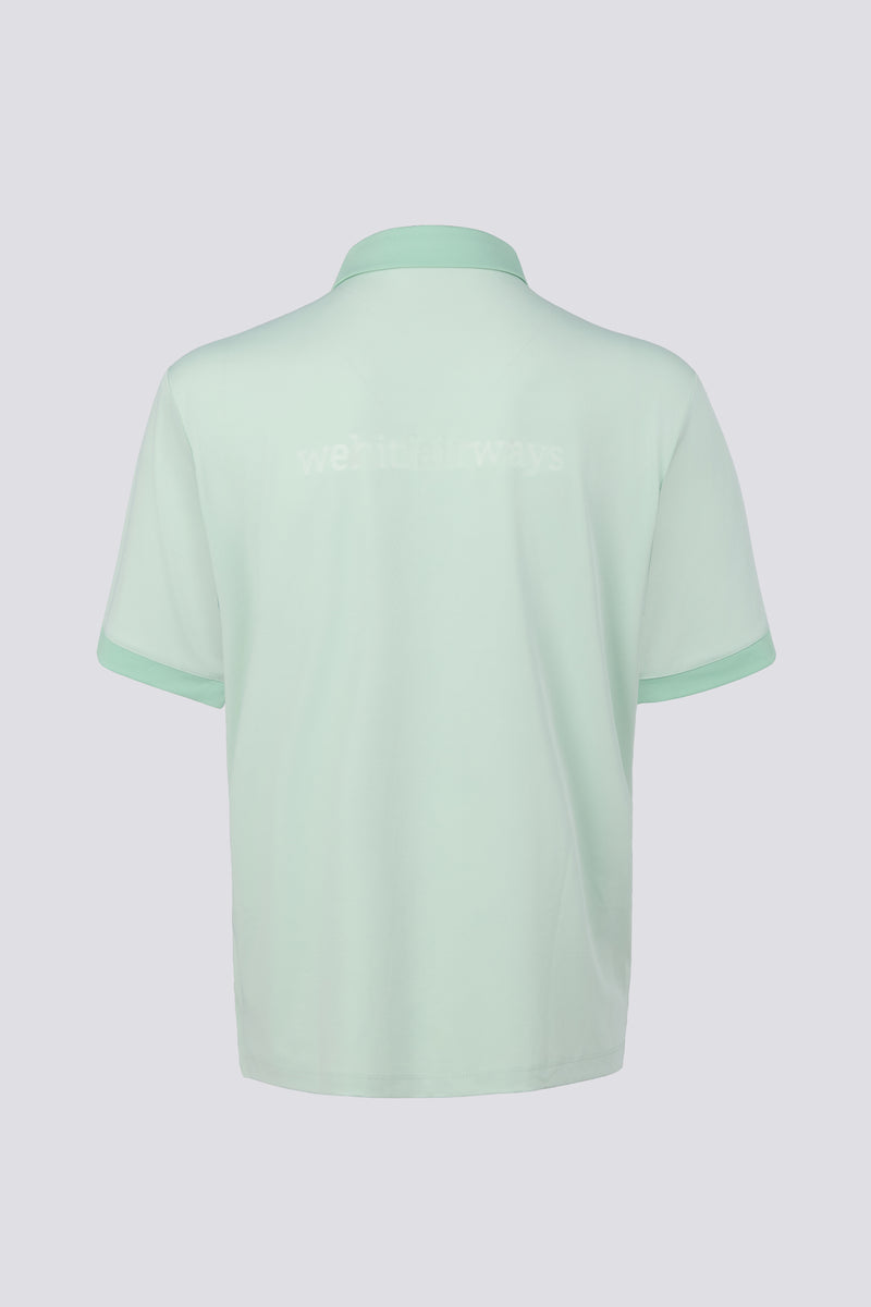 LIGHTWEIGHT DUOTONE POLO - PISTACHIO GREEN