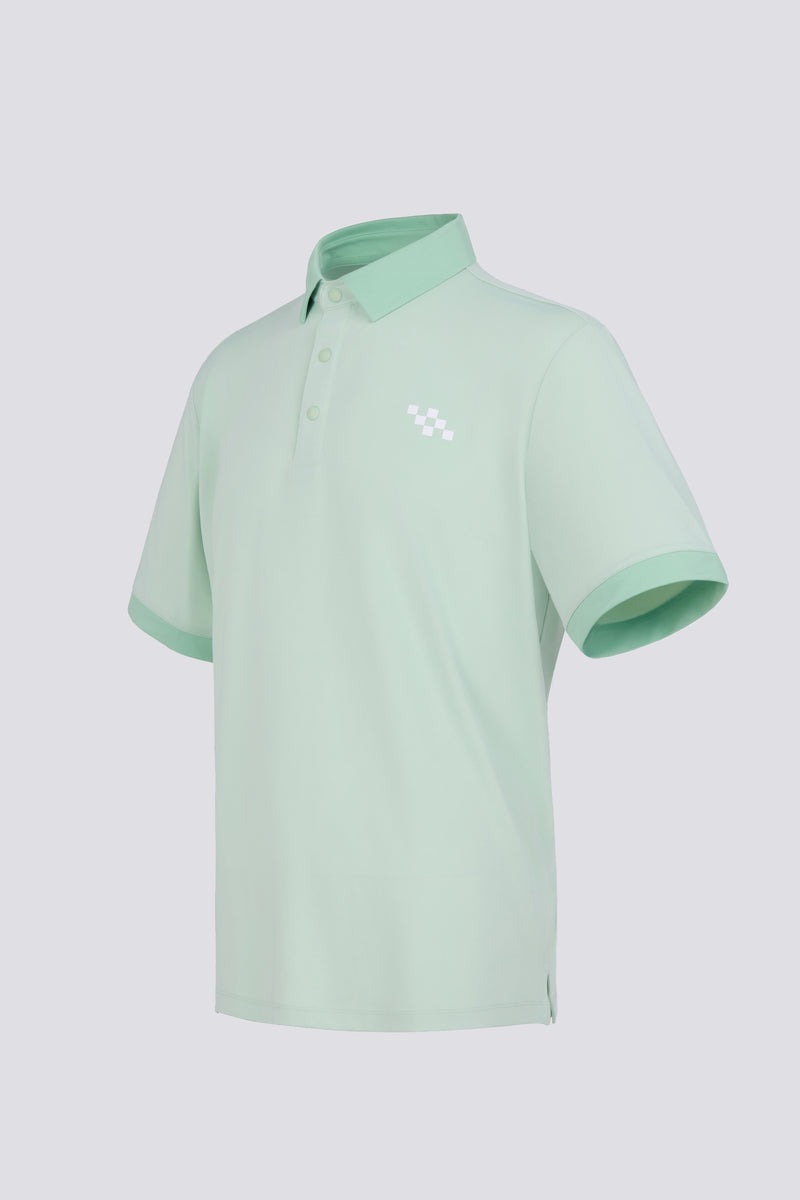 LIGHTWEIGHT DUOTONE POLO - PISTACHIO GREEN