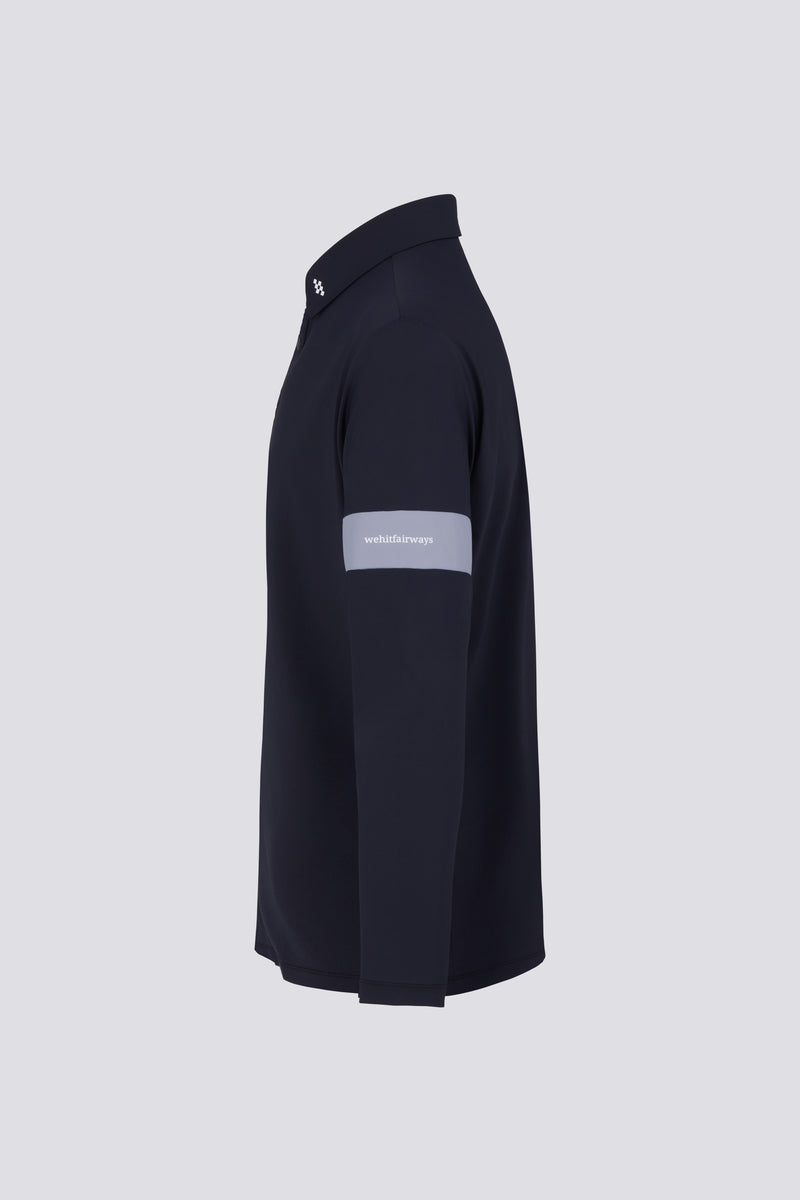 THE ASIAN LONG SLEEVE POLO - ONYX