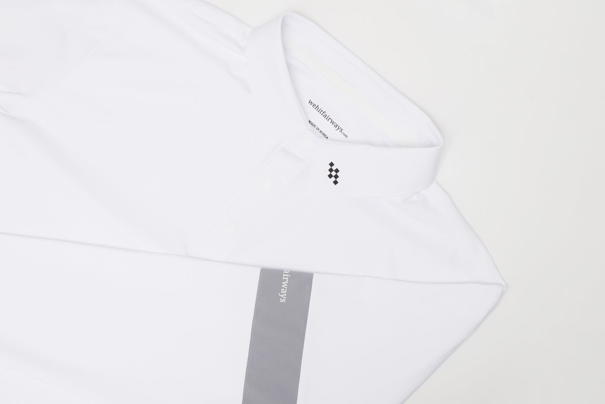 THE ASIAN LONG SLEEVE POLO - TOUR WHITE