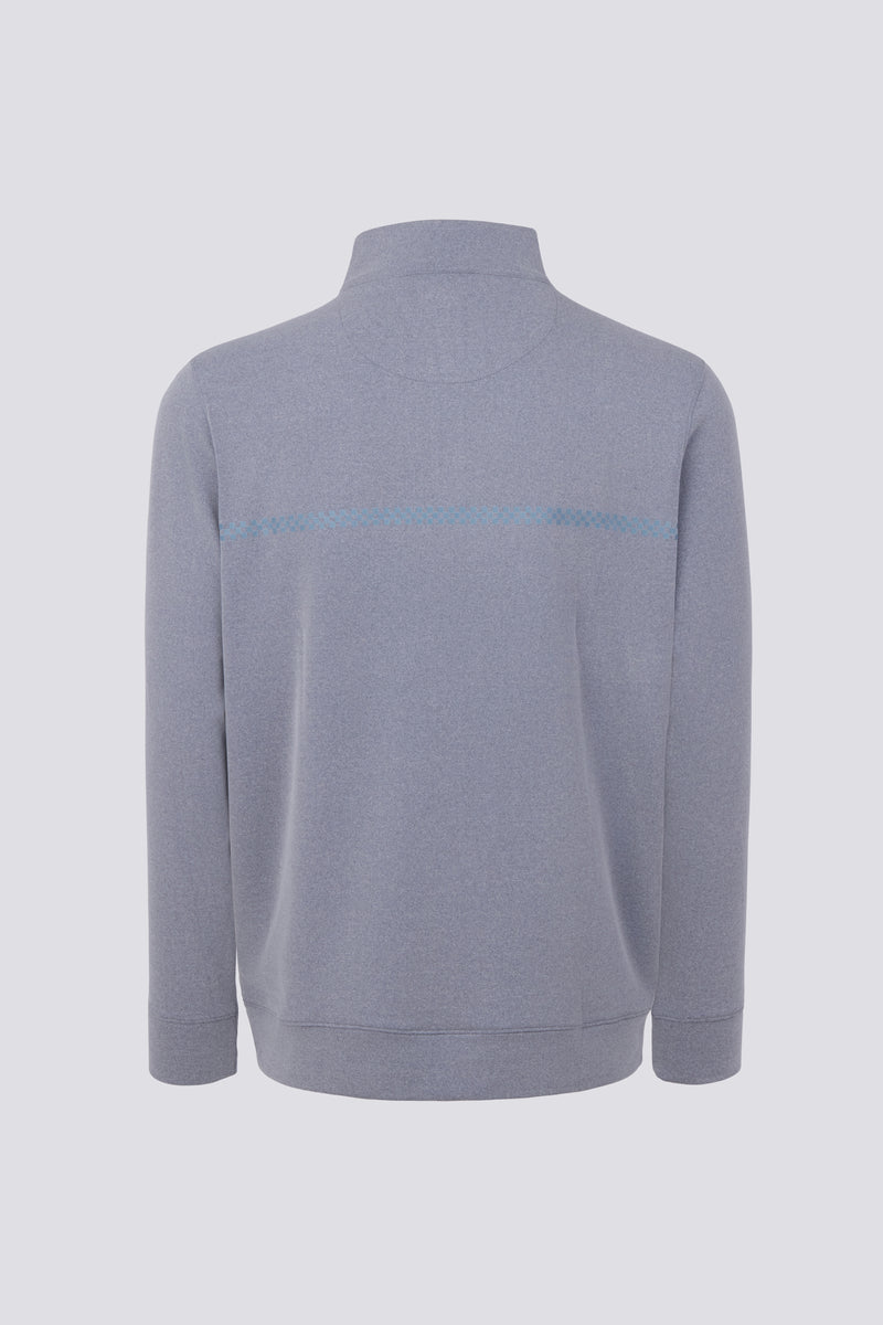 CHECKERED Q ZIP - GREY BLUE